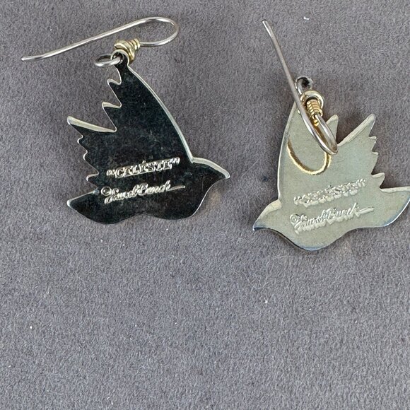 Vintage Rare LAUREL BURCH Earrings Celeste Birds French Hook Wire Earrings - Picture 4 of 6